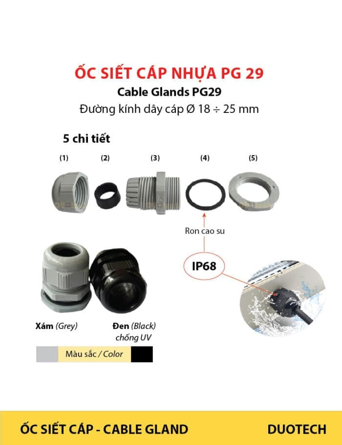 ốc siết cáp pg29; ốc xiết cáp pg29; cable glands pg29; cable glands pg 29; ốc siết cáp điện pg29; ốc siết cáp điện pg 29; ốc siết cáp pg29 đen; ốc siết cáp pg 29 đen dacl29-blk; ốc siết cáp pg29 xám; ốc siết cáp pg 29 xám dacl29-gry; nhà cung cấp ncc ốc siết xiết cáp điện pg29; nhà cung ứng ncu ốc siết xiết cáp điện pg29; nhà phân phối npp ốc siết xiết cáp điện pg29; đại lý công ty ốc siết xiết cáp điện pg29; địa chỉ cửa hàng ốc siết xiết cáp điện pg29; nơi bán để mua ốc siết xiết cáp điện pg29; đơn vị phân phối ốc siết xiết cáp điện pg29; supplier distributor ốc siết xiết cáp điện pg29; agency vendor list ốc siết xiết cáp điện pg29; sản phẩm ốc siết xiết cáp điện pg7 pg9 pg11 pg13.5 pg13.5 l pg16 pg21 pg29 pg36 pg42 pg48 cable glands nhựa nylon pa66 đạt tiêu chuẩn rohs; có 2 màu xám dacl-gry và loại đen dacl-blk chống tia uv dùng ngoài trời; có ron cao su chống nước ip68; dacl7-gry; dacl7-blk; dacl9-gry; dacl9-blk; dacl11-gry; dacl11-blk; dacl13.5-gry; dacl13.5-blk; dacl16-gry; dacl16-blk; dacl21-gry; dacl21-blk; dacl29-gry; dacl29-blk; dacl36-gry; dacl36-blk; dacl42-gry; dacl42-blk; dacl48-gry; dacl48-blk