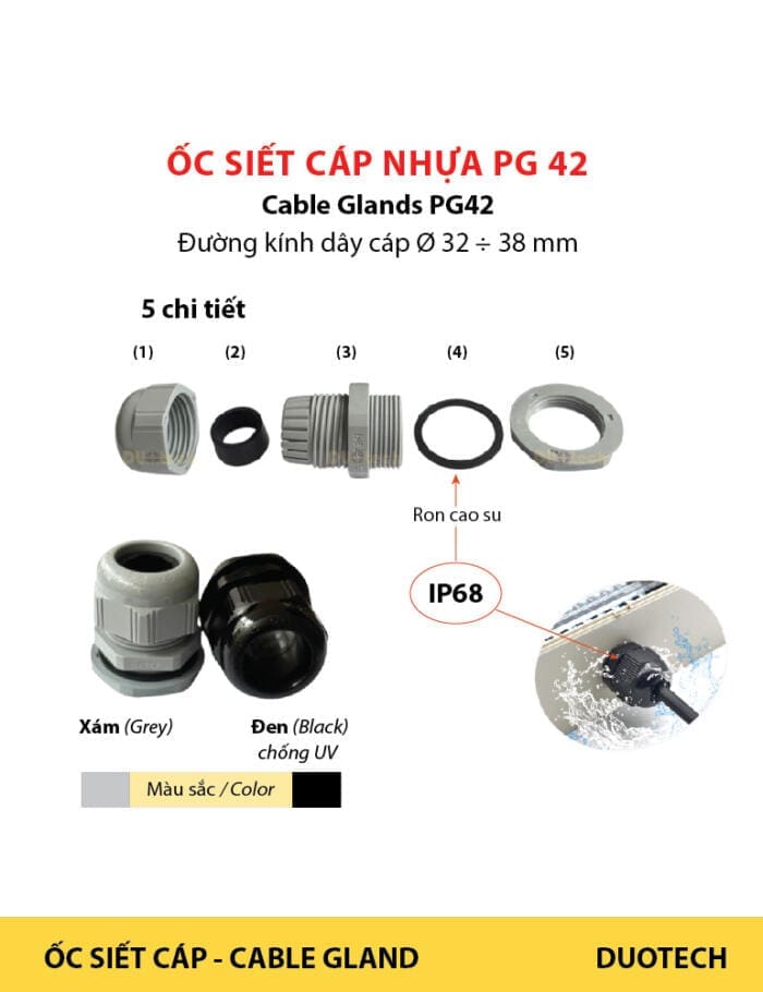 ốc siết cáp pg42; ốc xiết cáp pg42; cable glands pg42; cable glands pg 42; ốc siết cáp điện pg42; ốc siết cáp điện pg 42; ốc siết cáp pg42 đen; ốc siết cáp pg 42 đen dacl42-blk; ốc siết cáp pg42 xám; ốc siết cáp pg 42 xám dacl42-gry; nhà cung cấp ncc ốc siết xiết cáp điện pg42; nhà cung ứng ncu ốc siết xiết cáp điện pg42; nhà phân phối npp ốc siết xiết cáp điện pg42; đại lý công ty ốc siết xiết cáp điện pg42; địa chỉ cửa hàng ốc siết xiết cáp điện pg42; nơi bán để mua ốc siết xiết cáp điện pg42; đơn vị phân phối ốc siết xiết cáp điện pg42; supplier distributor ốc siết xiết cáp điện pg42; agency vendor list ốc siết xiết cáp điện pg42; sản phẩm ốc siết xiết cáp điện pg7 pg9 pg11 pg13.5 pg13.5 l pg16 pg21 pg29 pg36 pg42 pg48 cable glands nhựa nylon pa66 đạt tiêu chuẩn rohs; có 2 màu xám dacl-gry và loại đen dacl-blk chống tia uv dùng ngoài trời; có ron cao su chống nước ip68; dacl7-gry; dacl7-blk; dacl9-gry; dacl9-blk; dacl11-gry; dacl11-blk; dacl13.5-gry; dacl13.5-blk; dacl16-gry; dacl16-blk; dacl21-gry; dacl21-blk; dacl29-gry; dacl29-blk; dacl36-gry; dacl36-blk; dacl42-gry; dacl42-blk; dacl48-gry; dacl48-blk
