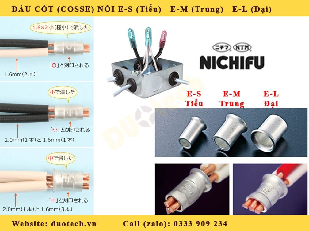 nichifu supplier in vietnam; nichifu distributor in vietnam; brand Nichifu ニチフ solderless terminals brand made in JAPAN;