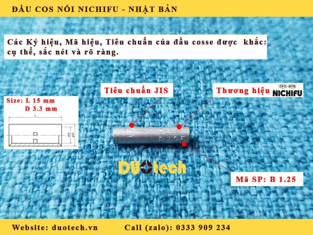 đầu cos nối dây điện; đầu cosse nối dây điện; đầu nối dây điện; đầu cos dây điện; đầu cốt nối dây điện; đầu cos bấm dây điện; đầu cos bấm nối dây điện; đầu cốt nối thẳng nichifu; đầu cos nối thẳng; đầu cốt đồng nối thẳng; đầu cosse nối dây điện; cos nối thẳng nichifu ニチフ 裸圧着端子; 丸形端子; 二ツ穴端子; 角形二ツ穴端子; ブレーカー用端子; 角先開形端子; 棒状形端子; 板状形端子; 直線突合わせ用スリーブ; 直線重ね合わせ用スリーブ; 終端重ねあわせ用スリーブ (大-中-小); 耐熱端子 丸形; 環境配慮形絶縁付端子; 丸形端子; 角先開形端子; 板状形端子; 直線突合わせ用スリーブ; 圧着工具; 絶縁被覆付圧着端子 閉端接続子; フェルール形端子; 絶縁被覆付平形接続端子