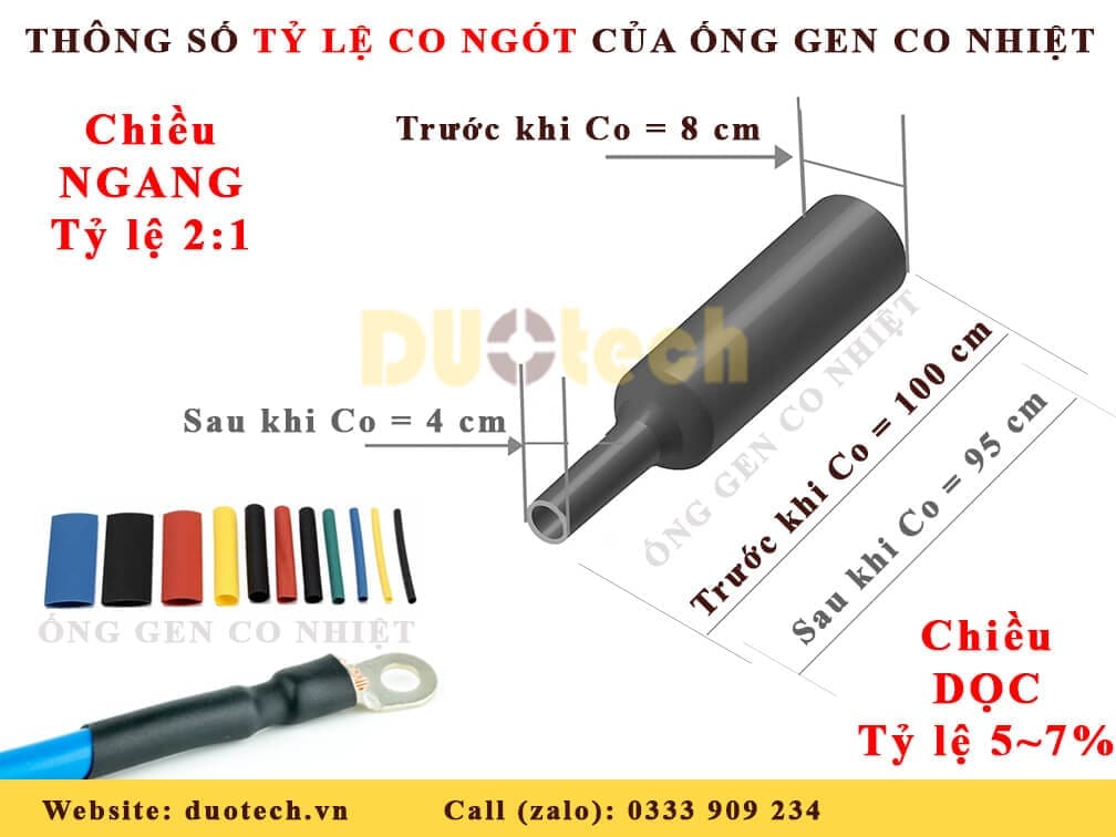 Ống gen co nhiệt hay còn gọi là ống co nhiệt trung thế hạ thế, ống ngót nhiệt các hãng G-Apex Raychem Sumitube Heat shrinkable Tube loại ống co vì nhiệt chịu nhiệt độ cao, có keo, đạt tiêu chuẩn chống cháy UL224, đạt tiêu chuẩn Rohs...