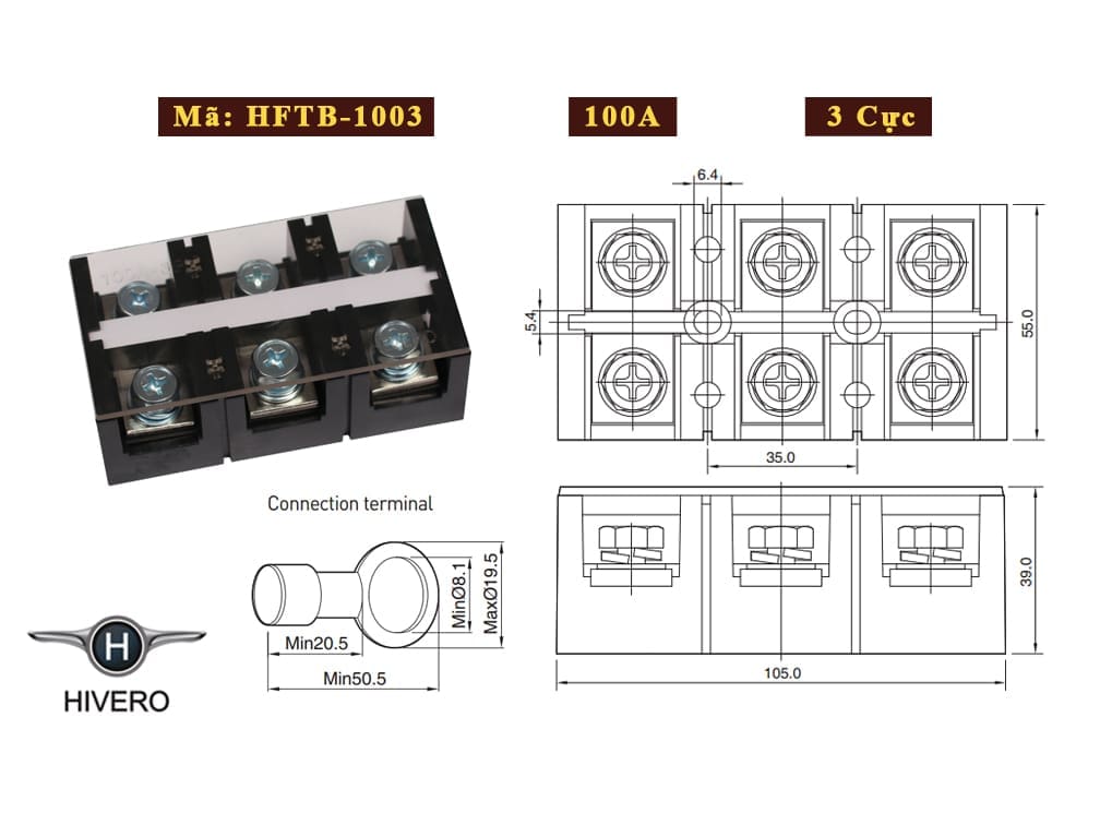 cầu đấu hivero hftb-1003; cầu đấu dây điện hftb-1003; domino hftb-1003; cầu đấu terminal khối hftb-1003; cầu đấu dây điện domino hftb-1003; cầu đấu dây terminal khối hftb-1003; terminal block hftb-1003;