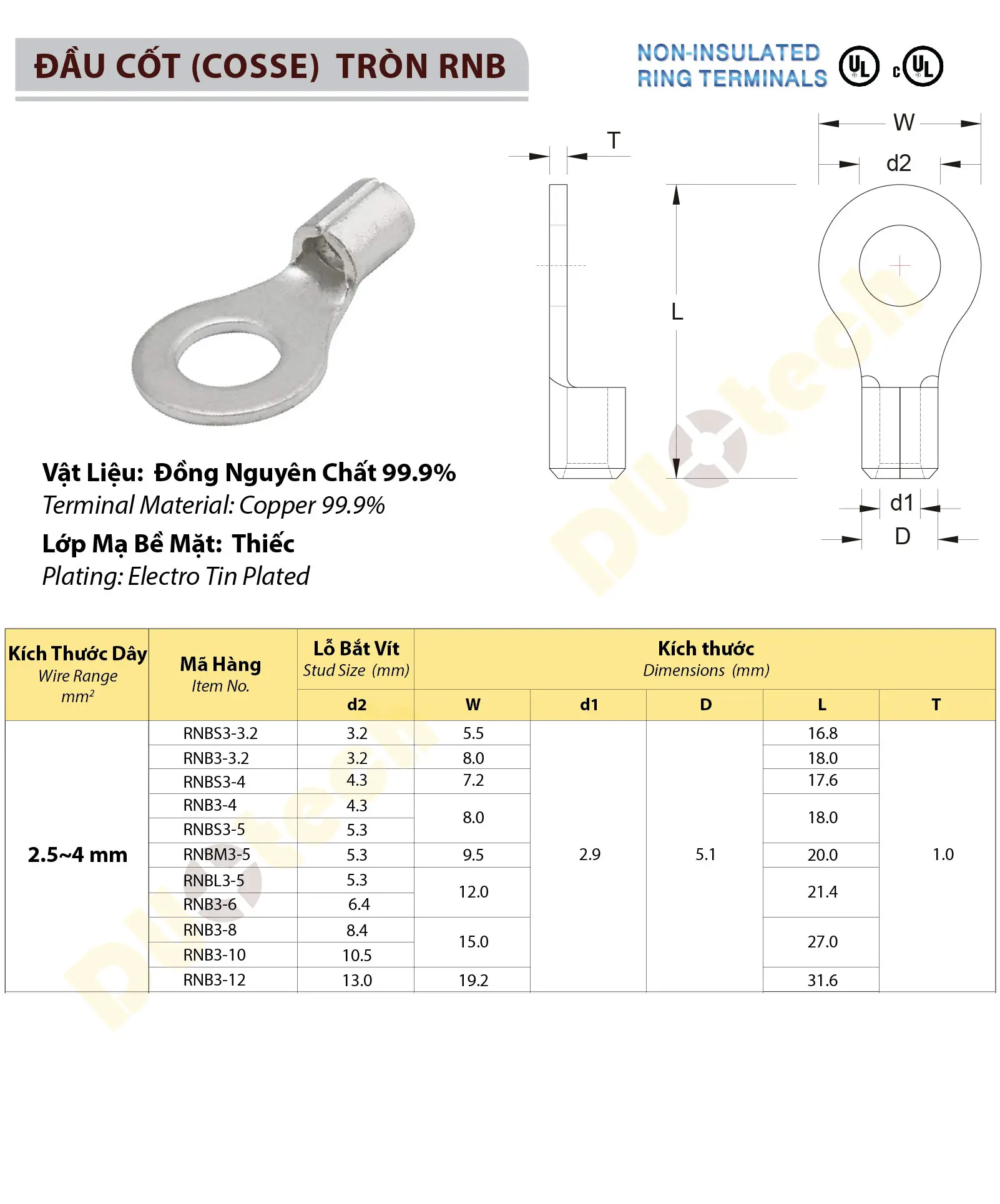 dau-cos-tron-2-5-4mm-rnb3-4-rnbs3-5-rnb3-6-duotech.vn-thong-so-ky-thuat đầu cosse tròn trần rnb KST KS đài loan bấm nối dây điện dây điện bằng đồng