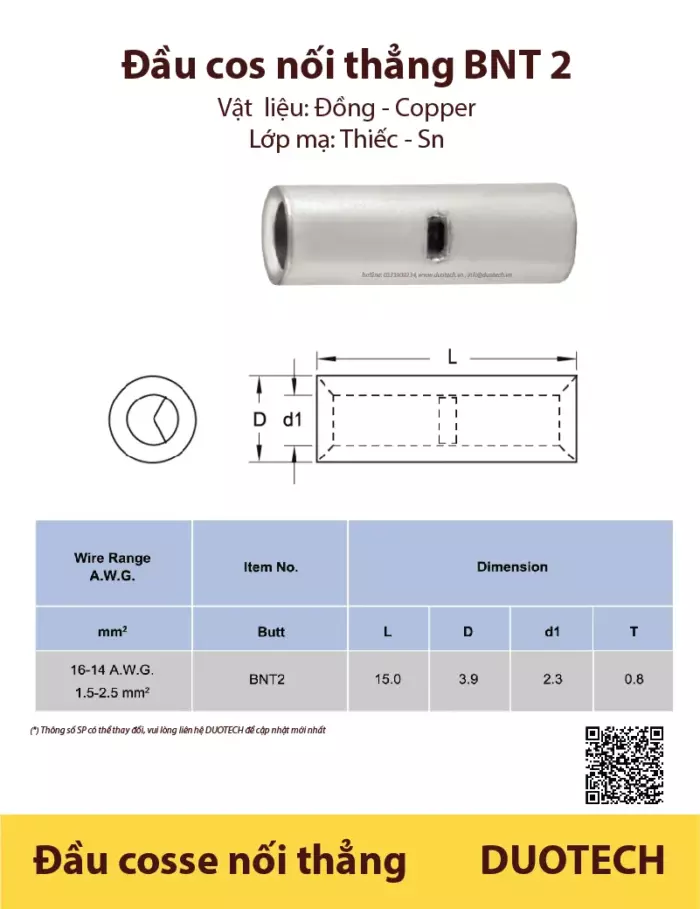 đầu cos bnt1 bnt2 bnt3; công ty tnhh kỹ thuật duo viết tắt duotech là đại lý nhà cung ứng cấp 1 đơn vị phân phối sản phẩm chính hãng thương hiệu kst k.s. ks terminals inc made in taiwan xuất xứ đài loan đầu cosse nối thẳng bnt1 bnt2 bnt3; cos nối thẳng bnt1; cosse cốt nối thẳng bnt1-16; cos nối thẳng bnt2; cosse cốt nối thẳng bnt2-16; cos nối thẳng bnt3; cosse cốt nối thẳng bnt3; cos nối thẳng trần bnt1 bnt2 bnt3; cosse nối thẳng trần bnt1 bnt2 bnt3;