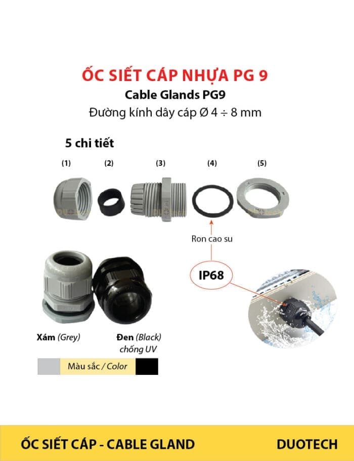 ốc siết cáp pg9; ốc xiết cáp pg9; cable glands pg9; cable glands pg 9; ốc siết cáp điện pg9; ốc siết cáp điện pg 9; ốc siết cáp pg9 đen; ốc siết cáp pg 9 đen dacl9-blk; ốc siết cáp pg9 xám; ốc siết cáp pg 9 xám dacl9-gry; nhà cung cấp ncc ốc siết xiết cáp điện pg9; nhà cung ứng ncu ốc siết xiết cáp điện pg9; nhà phân phối npp ốc siết xiết cáp điện pg9; đại lý công ty ốc siết xiết cáp điện pg9; địa chỉ cửa hàng ốc siết xiết cáp điện pg9; nơi bán để mua ốc siết xiết cáp điện pg9; đơn vị phân phối ốc siết xiết cáp điện pg9; supplier distributor ốc siết xiết cáp điện pg9; agency vendor list ốc siết xiết cáp điện pg9; sản phẩm ốc siết xiết cáp điện pg7 pg9 pg11 pg13.5 pg13.5 l pg16 pg21 pg29 pg36 pg42 pg48 cable glands nhựa nylon pa66 đạt tiêu chuẩn rohs; có 2 màu xám dacl-gry và loại đen dacl-blk chống tia uv dùng ngoài trời; có ron cao su chống nước ip68; dacl7-gry; dacl7-blk; dacl9-gry; dacl9-blk; dacl11-gry; dacl11-blk; dacl13.5-gry; dacl13.5-blk; dacl16-gry; dacl16-blk; dacl21-gry; dacl21-blk; dacl29-gry; dacl29-blk; dacl36-gry; dacl36-blk; dacl42-gry; dacl42-blk; dacl48-gry; dacl48-blk